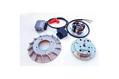 Accensione VMC 001016-V14F ad anticipo variabile: cono 20, volano CNC da 1,4 kg e ventola a 14 alette per Vespa Smallframe.