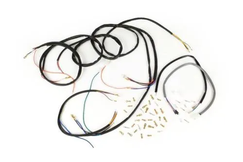 Impianto elettrico BGM PRO per conversione Vespa a 12 V CA con accensione Vespatronic. Variante 9077011UVT senza interruttore luci.
