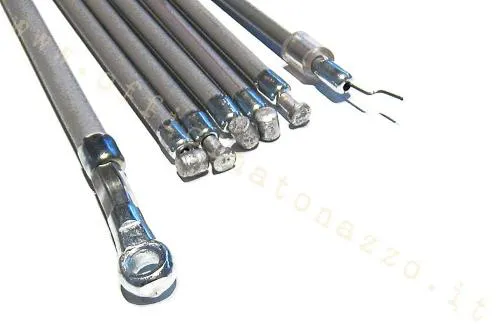 Cable kit/sheaths without internal self-lubricating sheath for Vespa PX with disc brake, GREY