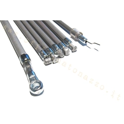 Cable kit/sheaths without internal self-lubricating sheath for Vespa PX with disc brake, GREY