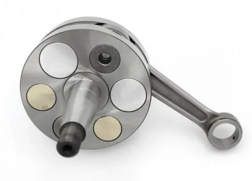 Albero motore VMC 1050 a spalle piene Ø87 mm, corsa 54, cono 20 e biella CNC 105 mm. Richiede barenatura della camera di manovella a 88 mm.