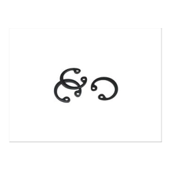 Fermo Seeger Ø15 mm con occhielli per spinotto pistone Vespa. Utilizzabile solo su pistoni con gola compatibile con questo tipo di anello elastico.