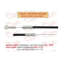 Gearbox transmission complete with rigid cable sheath for Vespa PK HP, FL, V