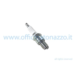 Candela NGK B6ES 7310 non resistiva, filetto M14x1,25 lungo 19 mm, esagono 20,8 mm e grado termico 6, per Vespa PX 200 e Cosa 200 compatibili.