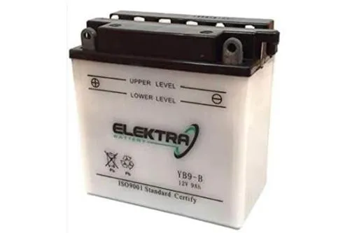 Batteria Kombatt KB9-B 12 V 9 Ah per Vespa con avviamento elettrico. Misure 135x75x139 mm e positivo a sinistra; verificare il vano.