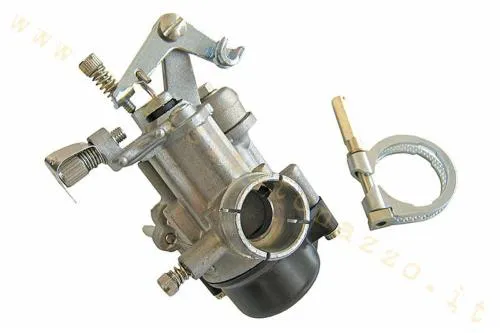 Dell'Orto SHB 16/16 F 00879 per Vespa PK 50: venturi 16 mm, attacco 27 mm, starter a cavo, senza miscelatore. GTIN 3760287731932.
