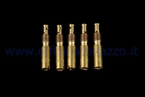 Kit BGM PRO con cinque getti minimo lunghi 58/160, 60/160, 62/160, 65/160 e 68/160 per carburatori Dell'Orto e Spaco SI.