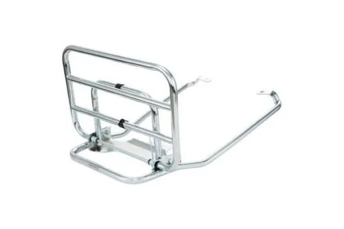Portapacchi posteriore ribaltabile SIP Scootershop 75291500 cromato, piano di carico 25 x 37 cm, per Vespa Cosa 1 e Cosa 2 125-200 compatibili.