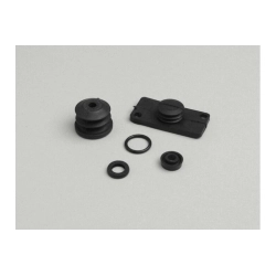 Kit guarnizioni Grimeca 5900007 per pompa freno semi-idraulica Vespa PX dal 1982, T5 125 e PK XL. Quote di tenute e O-ring indicate per il confronto.