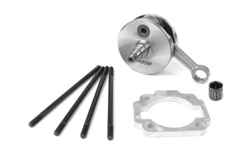 BGM Pro racing 51mm stroke crankshaft kit, 105mm connecting rod - round flywheels Vespa PK125 ETS (Ø 20mm cone)