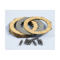 Serie di quattro dischi frizione Polini 230.0022 per Vespa a 8 molle: T5 125, Cosa 125-200 e 200 PE/PX. GTIN 8054705116094.