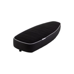 Sella Nisa Sport Touring 0697ST per Vespa PK: rivestimento nero effetto alcantara, imbottitura ad alta densità e fondo in lamiera verniciata.