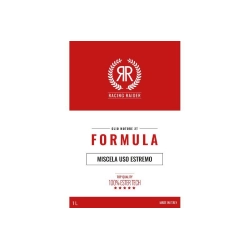 Olio RR Formula 2T 100% sintetico estere da 1 litro per uso gravoso: JASO FD, API TC e punto di infiammabilità dichiarato di 195 °C.