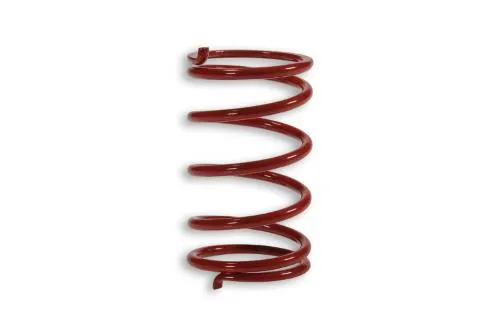 Molla di contrasto variatore Malossi 29 6955.R0 rossa, Ø esterno 45 mm, altezza 77 mm, filo Ø4 mm e rigidità 9,6 K.