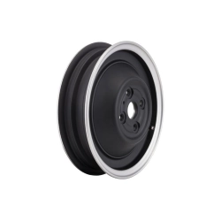 Cerchio SIP 83038000 tubeless 2.15x10 nero con bordo lucidato per Vespa 50-100 compatibili. ET35, PCD 4/76 mm, foro 36,2 mm.