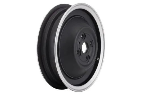 Cerchio SIP 83038000 Tubeless 2.15x10, nero opaco con bordo lucidato: ET35, PCD 4/76 mm e foro centrale 36,2 mm.