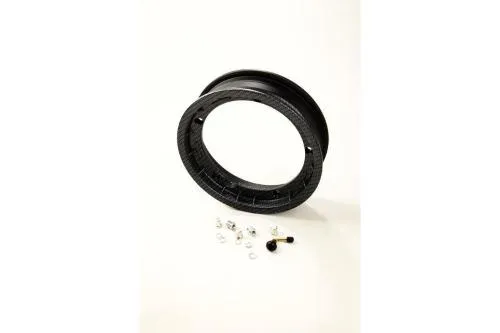 Cerchio tubeless in lega canale 2.50x10" CARBON LOOK per Vespa Cosa adattabile Vespa PX (valvola e dadi inclusi)