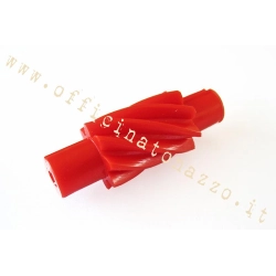 Ingranaggio rinvio contachilometri 79158000 a 9 denti, diametro 12 mm e lunghezza 31 mm, per Vespa 50 con cerchi da 9 pollici.