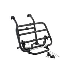 Portapacchi anteriore nero con porta tanica benzina per Vespa PX - PE - LML - GT - GTR - GL - TS - GS - Rally