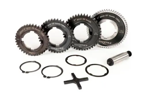Kit de engranajes motor BGM PRO- Vespa PX Arcobaleno, Disc, My, 2011 (1984-) - PX125 (VNX2T 232053-, ZAPM), PX150 (VLX1T 624602-, ZAPM), PX200 (VSX1T 315267-), Cosa, T5 125cc, LML Star 2 tiempos, Stella 2 tiempos - 12/57, 13/42, 17/38, 21/35
