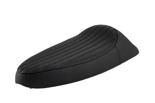 Sella NISA Sport 2020 Large nera con fondo in ABS, doppia imbottitura, rivestimento in similpelle e attacco magnetico per Vespa PX e Sprint.