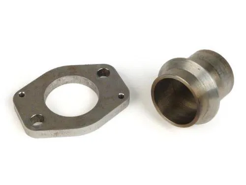 Adattatore BGM PRO 3330592 completo di flangia e collettore per usare scarichi Vespa PX80, PX125 e PX150 sul motore T5 125 VNX5T.