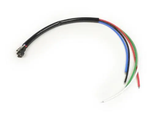 Cablaggio statore BGM a 5 cavi per Vespa PX Arcobaleno e Cosa. Terminali crimpati, isolamento termorestringente ed estremità pre-stagnate.