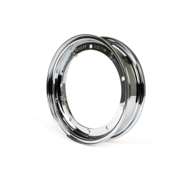 Cerchio scomponibile BGM Original 5800007 in acciaio cromato 2.10-10, per uso anteriore o posteriore su Vespa e LML compatibili.