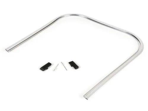 Bordo scudo (con set terminali listelli pedana) -BGM ORIGINAL- Vespa PK S, PK S Lusso, PK SS, PK ETS - plastica - argento