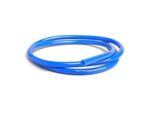 Tubo benzina blu BGM BGM6604, lunghezza 1000 mm, diametro interno 5 mm ed esterno 8 mm per impianti carburante compatibili.