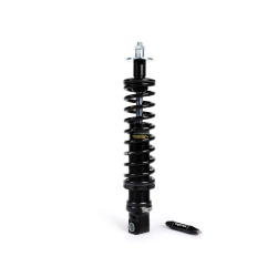 Ammortizzatore anteriore BGM PRO SC/F1 Sport da 280 mm per Vespa GTS 250 e 300 2014-2016, con precarico regolabile e finitura nera.