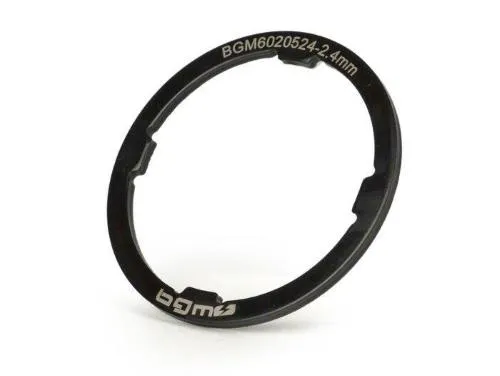 Anello di spallamento BGM ORIGINAL 50651 da 2,40 mm per cambi Vespa Largeframe fino al 1984. Quattro alette e tolleranza +0,00/-0,04 mm.