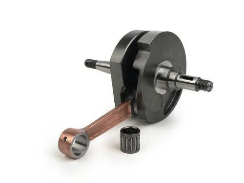 Albero BGM Original 7700010 per Vespa Largeframe: corsa 57 mm, biella 105 mm, spinotto 15 mm e cono volano piccolo con filetto M11x1,5.