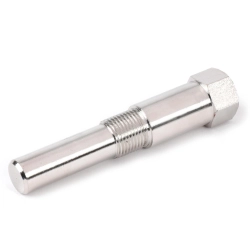 Attrezzo BGM ORIGINAL BU4931 lungo M14x1,25 per foro candela laterale tipo NGK E su Vespa e Lambretta compatibili. Uso manuale e controllato.