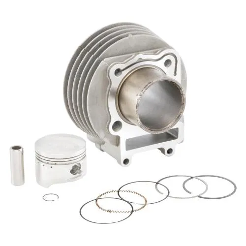 Cilindro LML para LML Star 125 4T/Star Deluxe 125 4S/Speedy Ø 52,5 mm, fundición, carrera 57 mm, biela 0,0 mm, 2 bandas elásticas, con culata, sin culata, grado C - reparaciones económicas