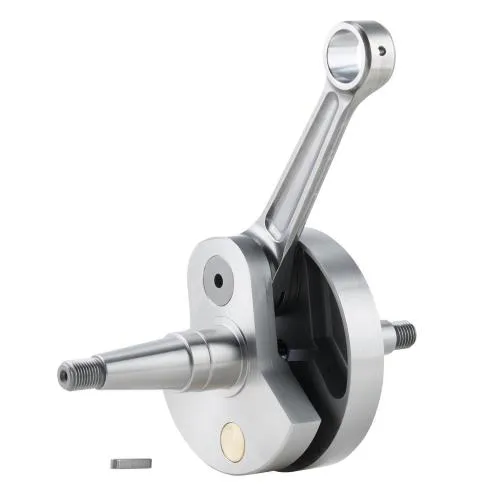 Albero motore corsa lunga BFA MOTORI per Vespa 200 Rally VSE1T 33997 ->/P200E/PX200 E /Lusso/MY/Cosa valvola a disco, corsa 60,0mm, biella 110,0mm, biella forgiata, lucidata, perno 16mm, fasatura valvole: 142° /0° post TDC, cuscinetto argento bilanciato