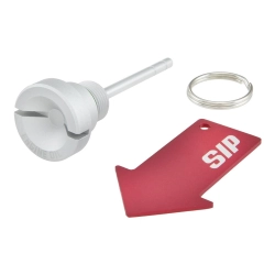 Tappo riempimento olio SIP Pordoi MV875949S in alluminio CNC argento opaco, con O-ring e utensile, per Vespa GTS Super 125 4T LC Euro 3.
