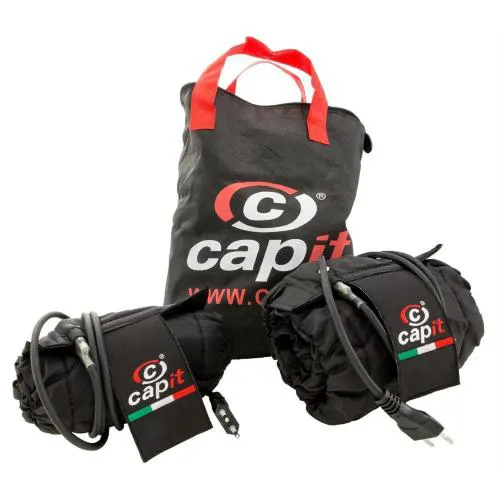 CAPIT rear/front tyre warmers, Suprema Scooter 12", 230V, black, front and rear tyres
