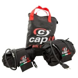 CAPIT rear/front tyre warmers, Suprema Scooter 12", 230V, black, front and rear tyres