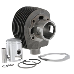 PIAGGIO cylinder by SIP 150 cc for Vespa 150 VBA/VBB/VGLA-B /VGL1/GL/Sprint 1°/Super 1° Ø 57.8 mm, cast iron, 2 ports, 57 mm stroke, 2 piston rings, without head, 3rd port closed with spacer, grade AA - perfect repair