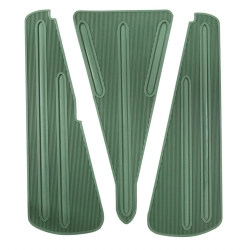 Tappetino pedana Mauro Pascoli 86086910 verde per Vespa 98, Vespa 125 V1-V15 e Hoffmann A/B. Accessorio sagomato per restauro classico.