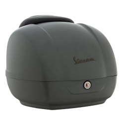 Bauletto Piaggio 623698S0EZ da circa 36 litri per Vespa GTS Super Sport 125-300, Titanio 742/B, con schienale e componenti di montaggio.