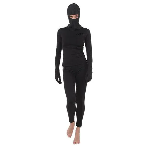 Functional TUCANO URBANO Polo Sud leg warmers, black, women's, size S, 95% polyester, 5% elastane, long