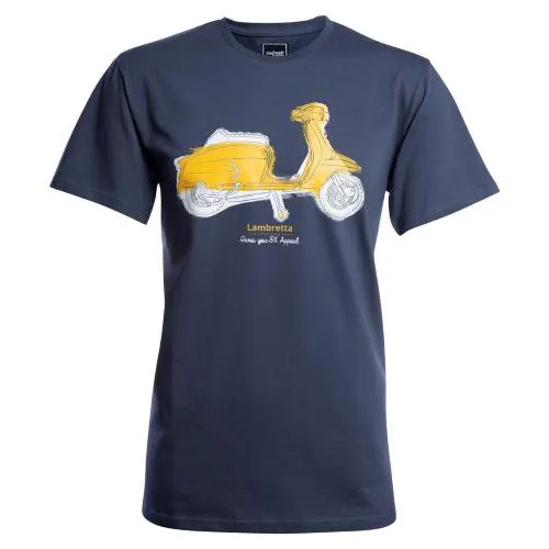 T-Shirt SIP "LAMBRETTA - gives you SX appeal", blu, uomo, taglia L, 100% cotone, 180g/m²