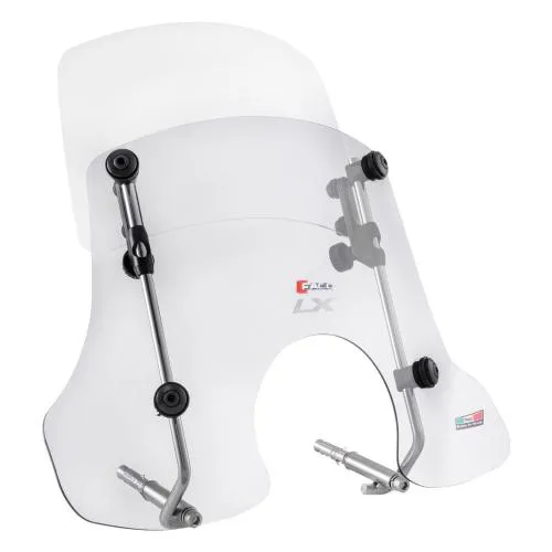 FACO windscreen, "Twin Screen", for Vespa LX, including mounting hardware