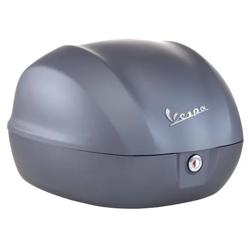 Bauletto originale Piaggio CM272912 da 32 litri, grigio opaco Titanium 742/B, serratura e due chiavi, per Vespa Sprint Sport 50-150; portapacchi e schienalino esclusi.