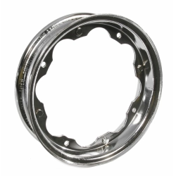Cerchio per Lambretta 125 LI /Special/GP/DL/150 LI /Special/SX/GP/175 TV/200 TV /SX/GP/DL, 2.10-10", anteriore/posteriore, cromato, grado A - riparazione perfetta