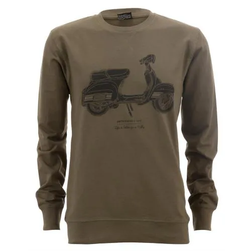 SIP "Life is better on a Rally" sweatshirt, olive, men's, size L, 90% cotton, 10% viscose