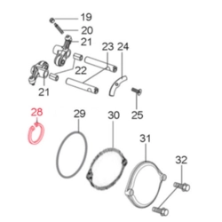 Cluster Anello di sicurezza cuscinetto albero a camme, LML 35x1,75 mm, per LML Star 125-150 4T/Star Deluxe 125-150 4S/Speedy