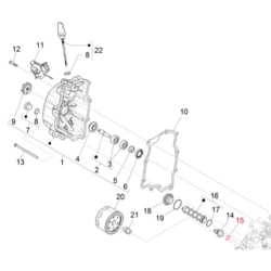 Arandela sensor de presión de aceite, PIAGGIO M10 mm, para Vespa GTS/GTS Super/GTV 300ccm HPE (`18-) también para PIAGGIO HPE 300ccm 4T LC es decir, aluminio